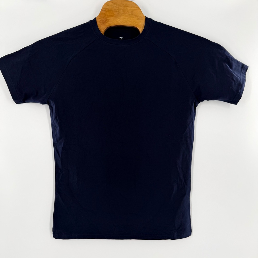 Tailored Athlete Muscle Fit T-Shirt Mens Large Navy Blue Raglan Basic Tee